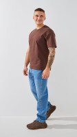 Купить Футболка однотонная мужская GENUA 24-0711 2XL Коричневый Артикул: 2000999389924 Миниатюра фотографии № 3