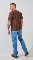 Купить Футболка однотонная мужская GENUA 24-0711 2XL Коричневый Артикул: 2000999389924 Миниатюра фотографии № 4