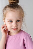 Футболка однотонна дитяча Ecrin 92110 104 см Бузковий (2000990179852A)  Фото №0