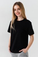 Футболка однотонна унісекс ALG 3254062 146 см Чорний  Фото №5