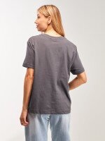 Купити Футболка однотонна жіноча GENUA GENUA78 2XL Графітовий Артикул: 2000999631641 Фото мініатюра № 4