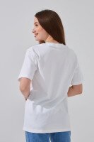 Купить Футболка однотонная женская W23-07 XL Белый Артикул: 2000990969156 Миниатюра фотографии № 5