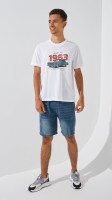 Футболка з принтом чоловіча Demos 4025BP XL Білий  Фото №0