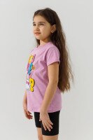 Футболка с принтом для девочки Dinomin 5020 104 см Лиловый  Фото №2