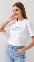Купить Футболка с принтом женская Pepper mint AF-25 S Белый Артикул: 2000999177323 Миниатюра фотографии № 3