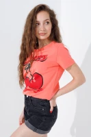 Купити Футболка з принтом жіноча Cherry LAWA P-WB02366 XS Персиковий Артикул: 2000990700520 Фото мініатюра № 2
