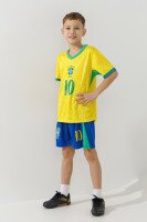 Футбольна форма для хлопчика BLD БРАЗИЛИЯ NEYMAR JR 104 см Жовтий  Фото №1