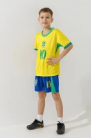 Футбольная форма для мальчика BLD БРАЗИЛИЯ NEYMAR JR 110 см Желтый  Фото №1