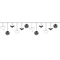 Гірлянда YES 801187 Halloween mix, 12 фігурок, 3м (5056574401731)
