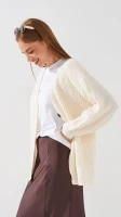 Кардиган однотонный женский 1025 One Size Молочный  Фото №1