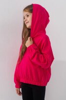 Худі однотонний для дівчинки First Kids 11003 110 см Малиновий (2000990710550D)  Фото №1