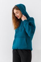 Худи однотонный женский Blue World 2421 S Зеленый  Фото №2