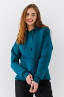 Худи однотонный женский Blue World 2421 S Зеленый  Фото №1