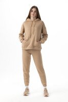Худи однотонный женский On me Onme-06 baza M Бежевый (2000990042958W)  Фото №3