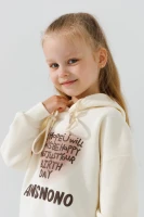 Худі з принтом для дівчинки Kai-Kai 99831 110 см Молочний (2000990108234W)  Фото №1
