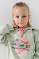Худі з принтом для дівчинки Kai-Kai 99837 98 см М&#039;ятний (2000990108098W)  Фото №0