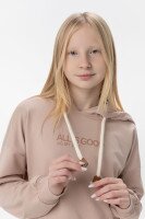 Худі з принтом для дівчинки Viollen 5020 164 см Бежевий (2000990148018D)  Фото №0