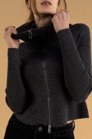 Кофта однотонная женская On me 2010 One Size Графитовый (2000990337528D)  Фото №0