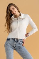 Кофта однотонная женская On me 2010 One Size Молочный (2000990337542D)  Фото №0