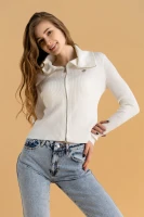 Кофта однотонна жіноча On me 2010 One Size Молочний (2000990337542D)  Фото №0