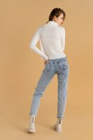 Кофта однотонная женская On me 2010 One Size Молочный (2000990337542D)  Фото №5