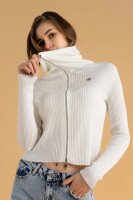 Кофта однотонная женская On me 2010 One Size Молочный (2000990337542D)  Фото №2