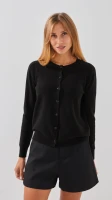 Кофта однотонна жіноча On me T23163 One Size Чорний