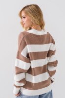 Кофта с узором для девочки Lizi 3220 158 см Кофейно-белый (2000990616128W)  Фото №3