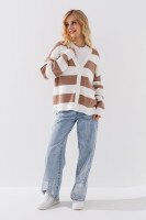 Кофта с узором для девочки Lizi 3220 158 см Кофейно-белый (2000990616128W)  Фото №0