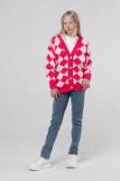 Кофта с узором для девочки Toontoy 2641 164 см Малиновый (2000990029294W)  Фото №2