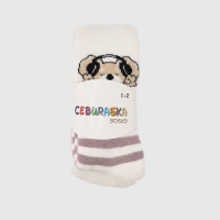 Колготи для дівчинки Ceburahka Мишка 5-6 років Молочний (2000990258472D)  Фото №3