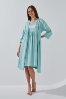 Комплект халат+нічна сорочка жіночий Nicoletta 7413 S Блакитний  Фото №1