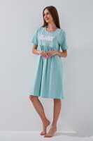 Комплект халат+ночная рубашка женский Nicoletta 7413 S Голубой  Фото №3