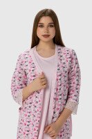Комплект для годуючих жіночий халат+сорочка Nicoletta 7398 S Рожевий (2000990160553А)  Фото №4