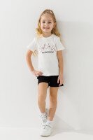 Костюм футболка+шорты для девочки Baby Show 12158 110 см Молочный  Фото №0