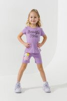 Костюм футболка+шорти для дівчинки Baby Show 16490 92 см Бузковий  Фото №1