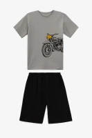 Костюм футболка+шорти для хлопчика Happy Kids 018 140 см Сірий  Фото №0