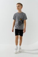 Костюм футболка+шорты для мальчика Happy Kids 018 128 см Серый