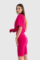 Костюм однотонный женский LAWA CTM WBC02312 футболка + шорты S Малиновый  Фото №0