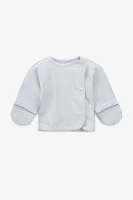 Костюм распашонка+ползунки+шапка для мальчика КИ Однотон 56 см Голубой  Фото №0