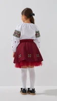 Костюм вишиванка(верх+низ) для дiвчинки РОКСОЛАНА 98 см Бордовий  Фото №3