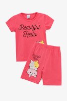 Костюм футболка+шорти для дівчинки Baby Show 16490 110 см Рожевий  Фото №5