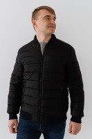 Куртка бомбер однотонная мужская 2503 XL Черный  Фото №1