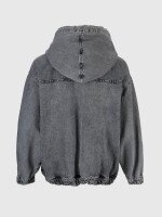 Куртка джинсова жіноча Zeo Basic 3640 XS Світло-сірий (2000990405982D)  Фото №9