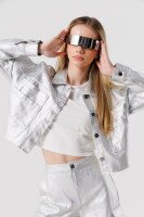Куртка джинсовая для девочки LocoLoco 2456 152 см Серебряный (2000990347107D)  Фото №0