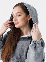 Куртка джинсова жіноча Zeo Basic 3640 XS Світло-сірий (2000990405982D)  Фото №2