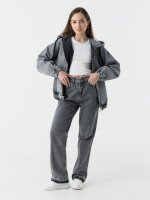 Куртка джинсова жіноча Zeo Basic 3640 XS Світло-сірий (2000990405982D)  Фото №0