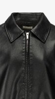 Купить Куртка однотонная экокожа женская GENUA G01103-0013 4XL Черный Артикул: 2000999413414 Миниатюра фотографии № 9