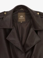 Купить Куртка однотонная из экокожи женская GENUA G01116-0065 2XL Шоколадный Артикул: 2000999595455 Миниатюра фотографии № 2