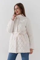Куртка однотонная женская On me 6602 2XL Молочный  Фото №1